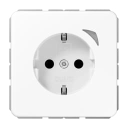 Розетка з заземленням 250V 16А з шторками JUNG HOME Energy BTCD1521SEWW біла