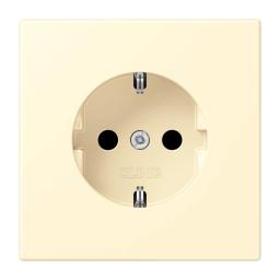 Розетка з заземленням 250V 16A з шторками гвинтовий затиск JUNG LC1521KI201 blanc (32001)