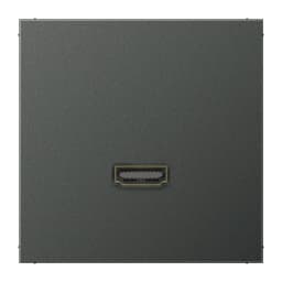 Розетка HDMI 2.0 тип А Jung LS990 MAAL1112AN, антрацит матовий