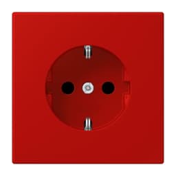Розетка з заземленням 250V 16A зі шторками гвинтовий затиск JUNG LC1521KI227 rouge vermillon 31