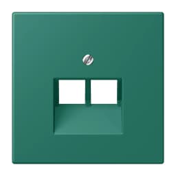Накладка для 2-ї комп’ютерної розетки UAE JUNG LC969-2UA216 vert anglais, серія 32040