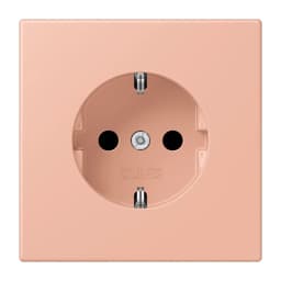Розетка з заземленням 250V 16A гвинтовий затиск JUNG LC1521231 rose clair (32102)