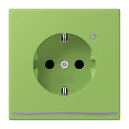 Розетка з заземленням з LED підсвіткою, пружинний затиск JUNG LC1520-OLNW220 vert 31 (32051)