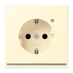Розетка з заземленням з LED підсвіткою, пружинний затиск JUNG LC1520-OLNW201 blanc (32001)