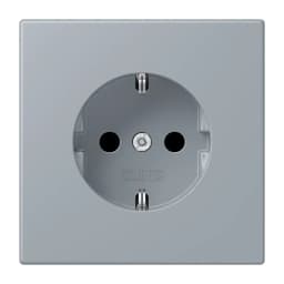 Розетка з заземленням 250V 16A гвинтовий затиск JUNG LC1521257 gris clair 59