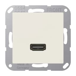 Розетка HDMI 2.0 тип А Jung A550/Flow MAA1112, колір слонова кістка, висока якість передачі сигналу