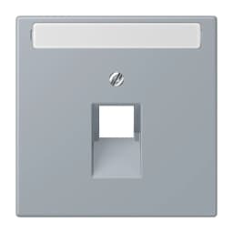 Накладка для комп’ютерної розетки UAE з полем для напису JUNG LC969-1NAUA257 gris clair 59