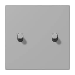 Накладка 1-полюсна для вимикача з 2 тумблерами «циліндр» JUNG LC12-5R0204 gris moyen (32012)