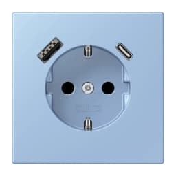 Розетка з заземленням та USB тип AC JUNG LC1520-15CA207 outremer moyen (32021)