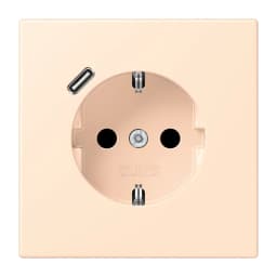 Розетка з заземленням та USB тип C JUNG LC1520-18C238 terre sienne pâle (32123)
