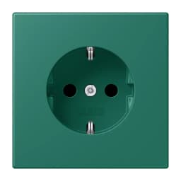 Розетка з заземленням 250V 16A зі шторками гвинтовий затиск JUNG LC1521KI216 vert anglais (32040)