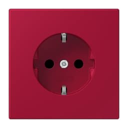 Розетка з заземленням 250V 16A зі шторками гвинтовий затиск JUNG LC1521KI229 rouge carmin (32100)