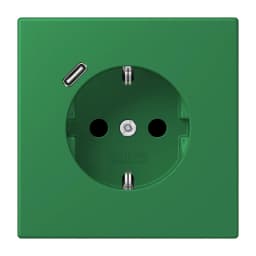 Розетка з заземленням та USB тип C JUNG LC1520-18C219 vert foncé (32050)