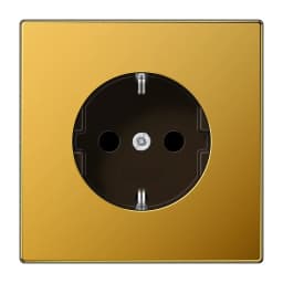 Розетка із заземленням і захистом Jung LS1521KIGGO золото