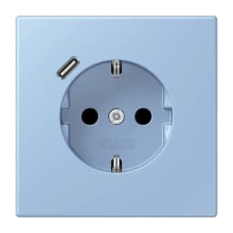 Розетка з заземленням та USB тип C JUNG LC1520-18C207 outremer moyen (32021)