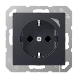 Розетка з заземленням 250V 16A JUNG HOME BTA1521SANM антрацит матовий