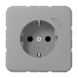 Розетка з заземленням 250В 16А з шторками JUNG HOME Energy BTCD1521SEGR сірий