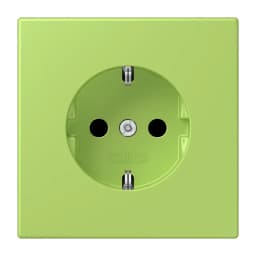 Розетка з заземленням 250V 16A гвинтовий затиск JUNG LC1521221 vert clair (32052)