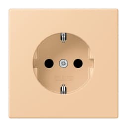 Розетка з заземленням 250V 16A з шторками гвинтовий затиск JUNG LC1521KI237 terre sienne claire 31