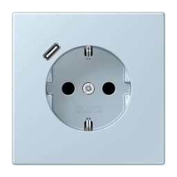 Розетка з заземленням та USB тип C JUNG LC1520-18C208 outremer clair (32022)