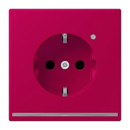 Розетка з заземленням з LED підсвіткою, пружинний затиск JUNG LC1520-OLNW230 rouge rubia (32101)