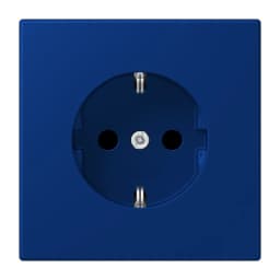 Розетка з заземленням 250V 16A з шторками та пружинним затиском JUNG LC1520KI261 bleu outremer foncé