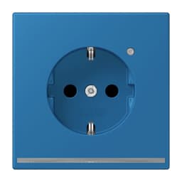 Розетка з заземленням з LED підсвіткою, пружинний затиск JUNG LC1520-OLNW211 bleu céruléen 31 (32030)
