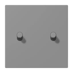 Накладка 1-полюсна для вимикача з 2 тумблерами «циліндр» JUNG LC12-5R0203 gris 31 (32011)