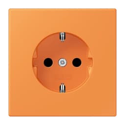 Розетка з заземленням 250V 16A зі шторками гвинтовий затиск JUNG LC1521KI225 оранжевий