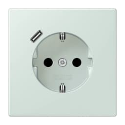 Розетка з заземленням та USB тип C JUNG LC1520-18C215 céruléen pâle (32034)