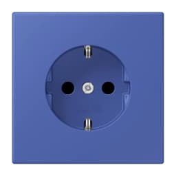 Розетка з заземленням 250V 16A зі шторками гвинтовий затиск JUNG LC1521KI206 bleu outremer 31