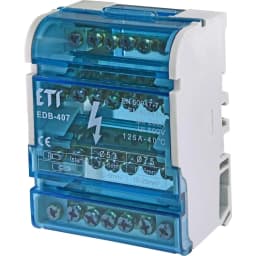 Розподільчий клемний блок ETI EDB-407 4p 3L+PE/N 125A на 7 виходів (1102303)