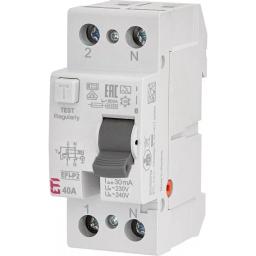 Диференціальне реле ETI EFI6-P2 16А 1P+N 30мА тип AC 6kA (2061250)