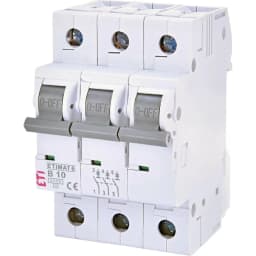 Автоматичний вимикач ETI ETIMAT 6 3p B 10А (6 kA) (2115514)