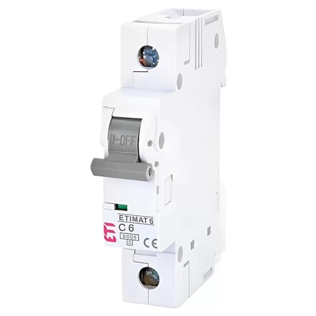 Automatic circuit breaker ETI ETIMAT 6 1 P 6A Type C (2141512)