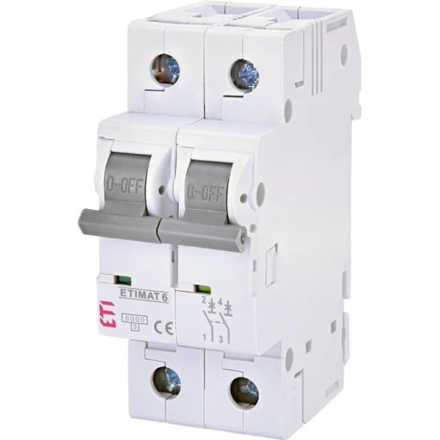 Автоматичний вимикач ETI ETIMAT 6 2p C 13А (6 kA) (2143515)