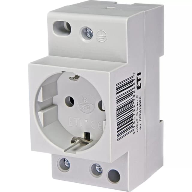 Розетка на DIN-рейку ETI t-2P+Z Schuko (P) 002414020