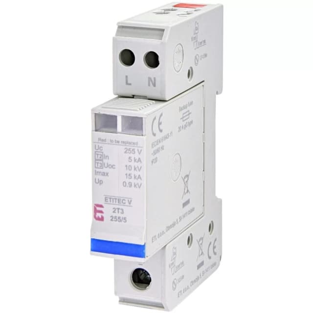 Обмежувач перенапруги ETI ETITEC V 2T3 255/5 (2+0) (2442968)