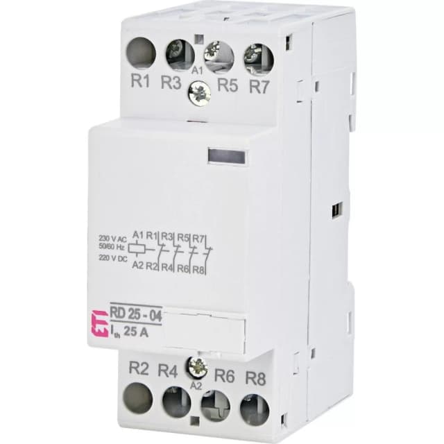 Контактор ETI RD 25-04 (230V AC/DC) (AC1) (2464016)