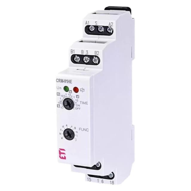 Багатофункціональне реле часу ETI CRM-91HE UNI 12-240V AC/DC (1x16A AC1) (2470085)