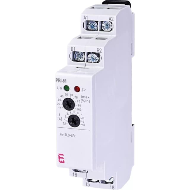 Реле контролю споживаного струму ETI PRI-51/8 (0 8..8A) (1x8A AC1) (2471819)