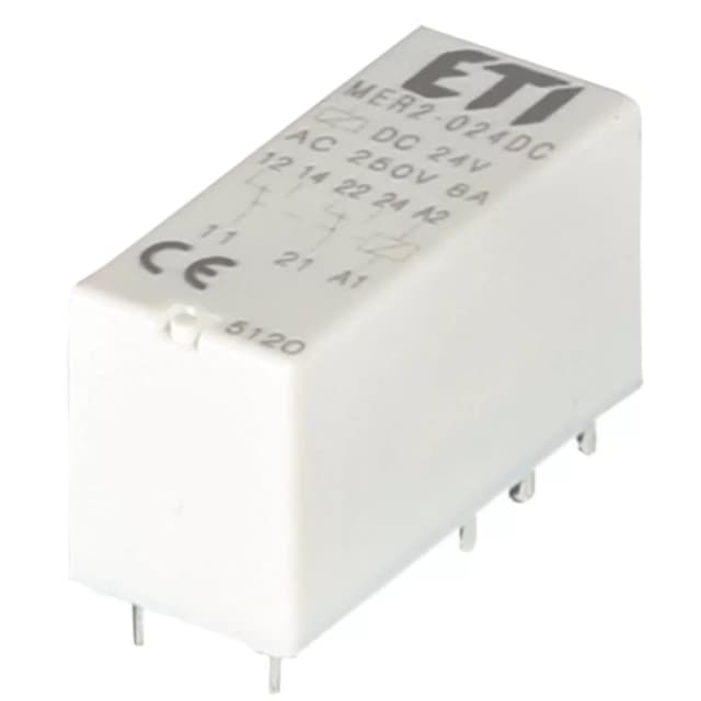 Мініатюрне електромеханічне реле ETI MER2-024 DC 2p (002473032)