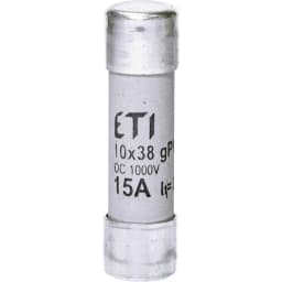 Запобіжник ETI 002625080 CH 10x38 gPV 15A 1000V (30kA)