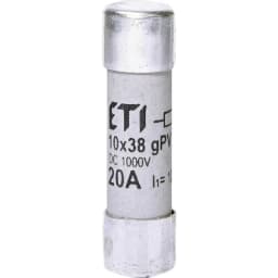 Запобіжник ETI CH 10x38 gPV 20A 1000V 10kA UL (2625108)