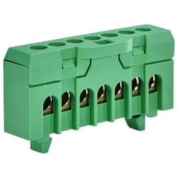 Клемник ETI 003903205 ESC-QBLOK7002 (зелений 10/16мм² 7 підключень)
