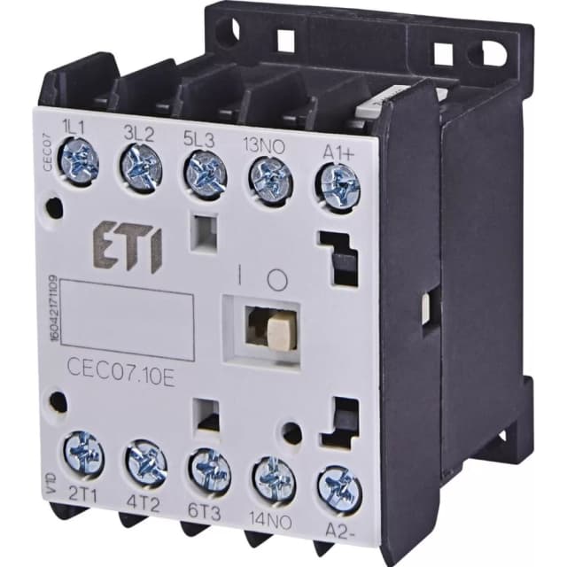 Мініатюрний контактор ETI CEC 12.10-24V DC (12A; 5.5kW; AC3) (4641104)