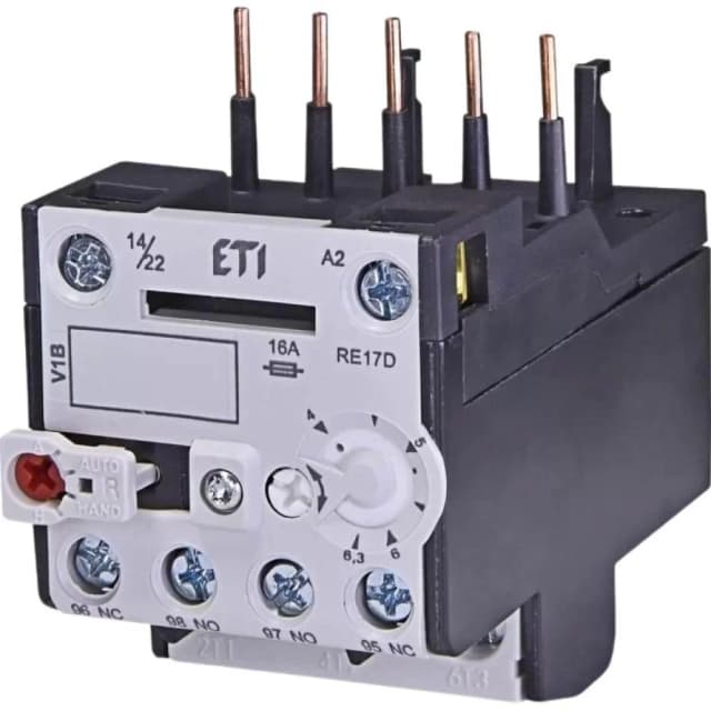 Теплове реле ETI RE 17D-6.3 (4-6.3A) (для CE, CAE, CE17) (4641407)