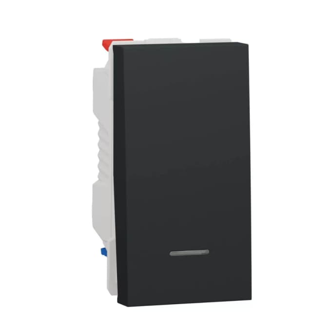 Одноклавішний перемикач Schneider Electric NU310354S с нейтралью 10А 1М (антрацит)