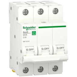 Автоматичний вимикач Schneider Electric RESI9 6кА 3P 16A C (R9F12316)
