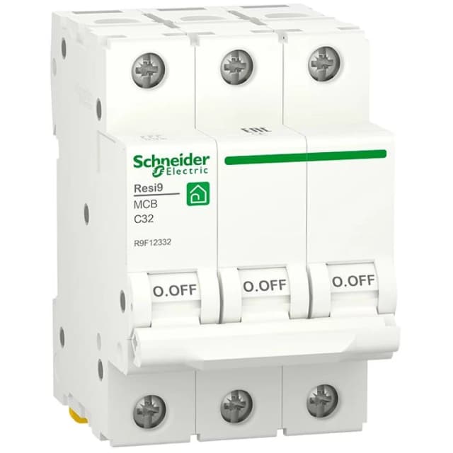 Автоматичний вимикач Schneider Electric RESI9 6кА 3P 32A C (R9F12332)